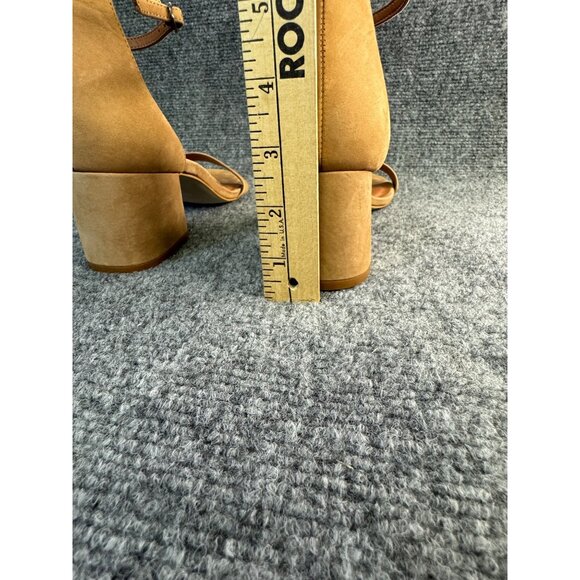 Steve Madden Shoes Women's 9M Tan Block Heels w/Ankle Strap Open Toe - Picture 11 of 14